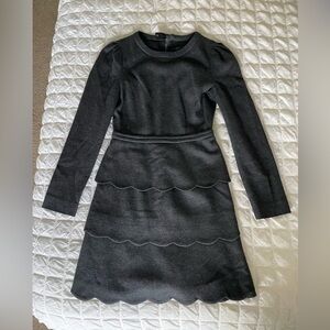 Jill Stuart wool blend tulip trim dress